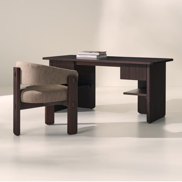 Rowe Furniture Kindred Dining Chair ~ Sesame or Godiva Finish ~ Available To Custom Order In All Fabrics - Image 3