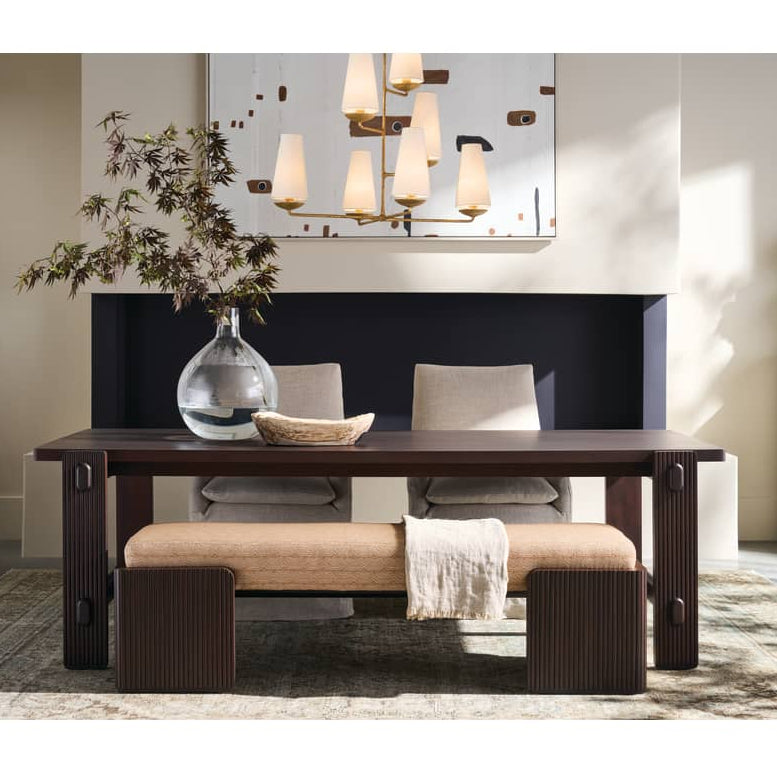 Rowe Furniture Kindred Rectangle Bench ~ Sesame or Godiva Finish ~ Available To Custom Order In All Fabrics