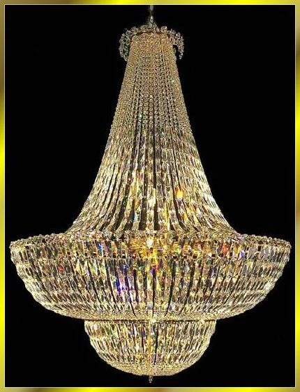 16 lights crystal chandelier in gold plated finish - Image 1