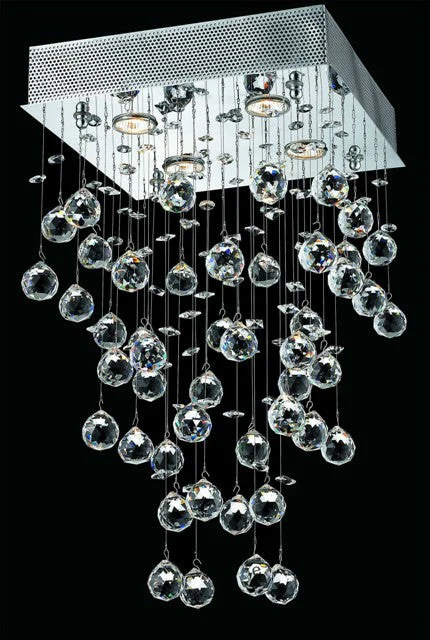 4 Light contemporary chandelier Chrome plated - Image 1