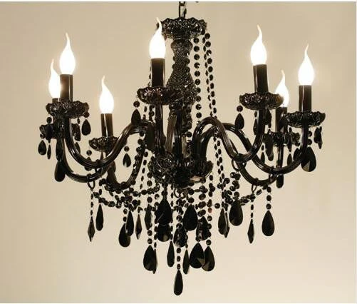 Black Eight-Light Black Gothic Chandelier - Image 1