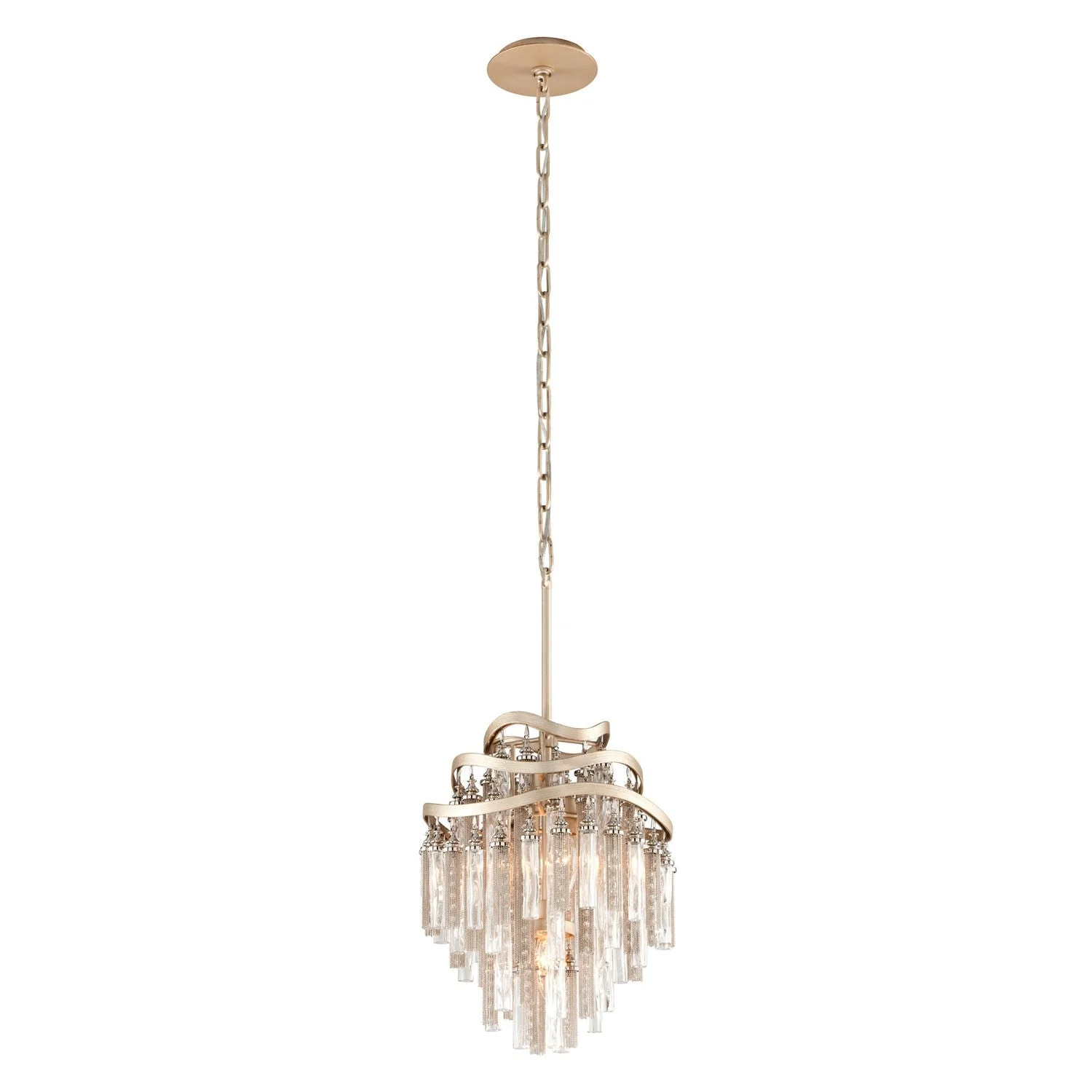 Silver Leaf Three-Light Pendant - Image 1