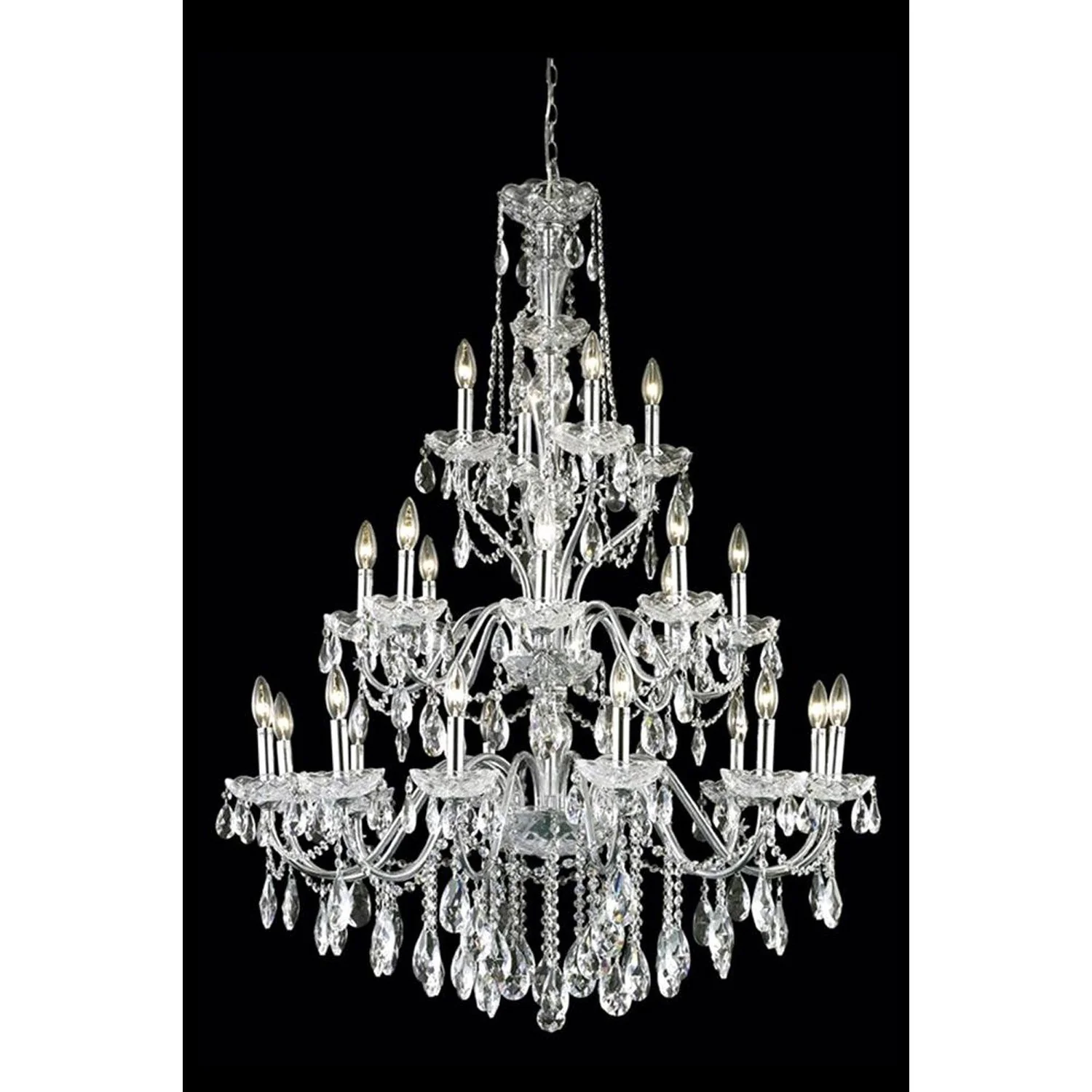 St. Francis Chrome 24-Light Pendant with Royal Cut Crystal - Image 1