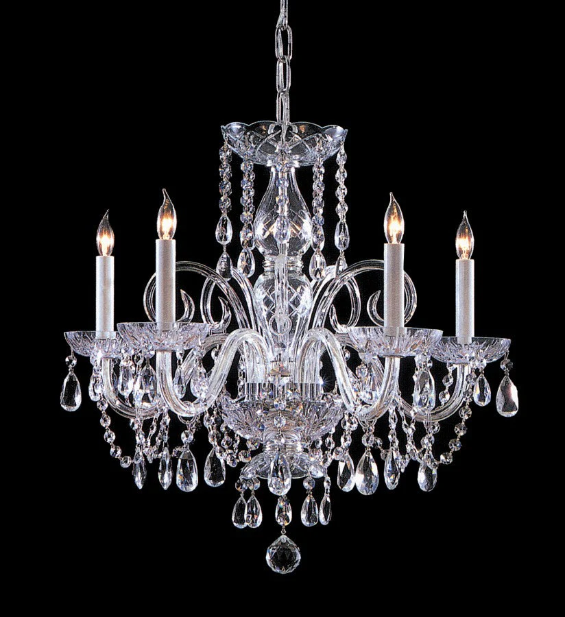 Traditional Chandeliers 5 Light crystal chandelier with chinese crystal and chrome finish - Image 1