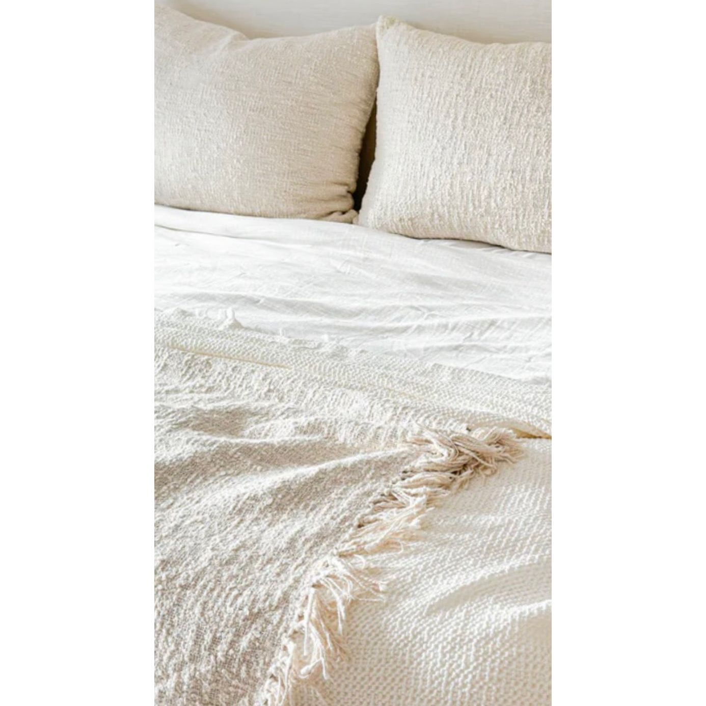 Anaya Home Blissful Bamboo Beige Jacquard Throw ~ DREAMY BEDDING SALE ~ Limited Quantity - Image 2