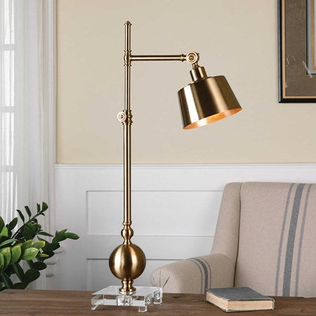 Uttermost Laton Brushed Brass Desk Lamp - Image 2