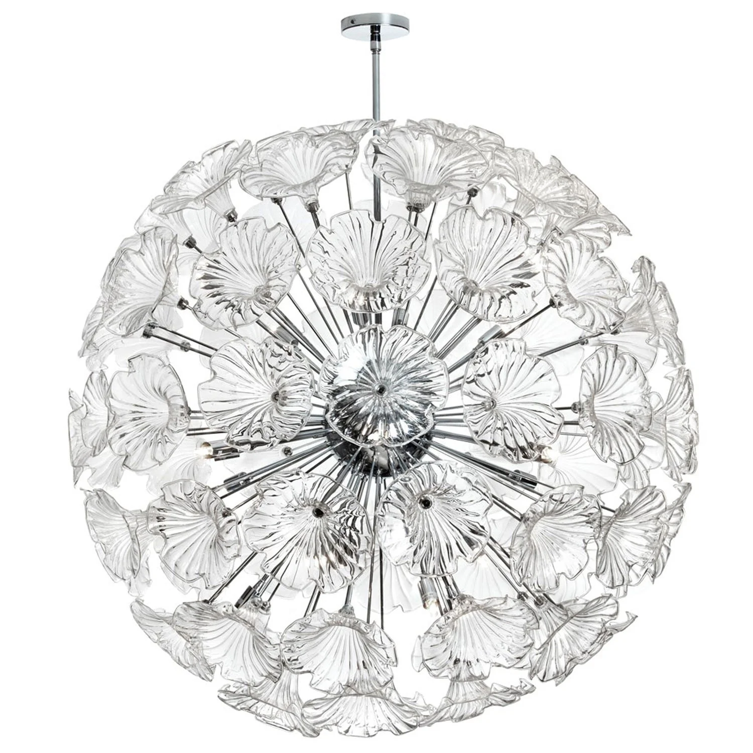 Polished Chrome 20-Light Chandelier - Image 1
