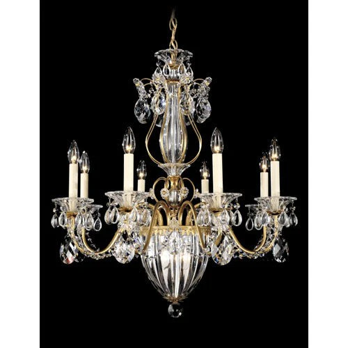 Gold 11-Light Clear Heritage Handcut Crystal Chandelier, 26.5W x 29H x 26.5D - Image 1