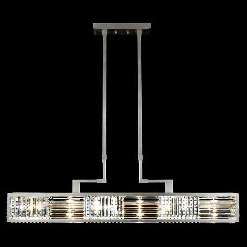 Crystal Enchantment Six-Light Drum Pendant in Silver Leaf Finish - Image 1