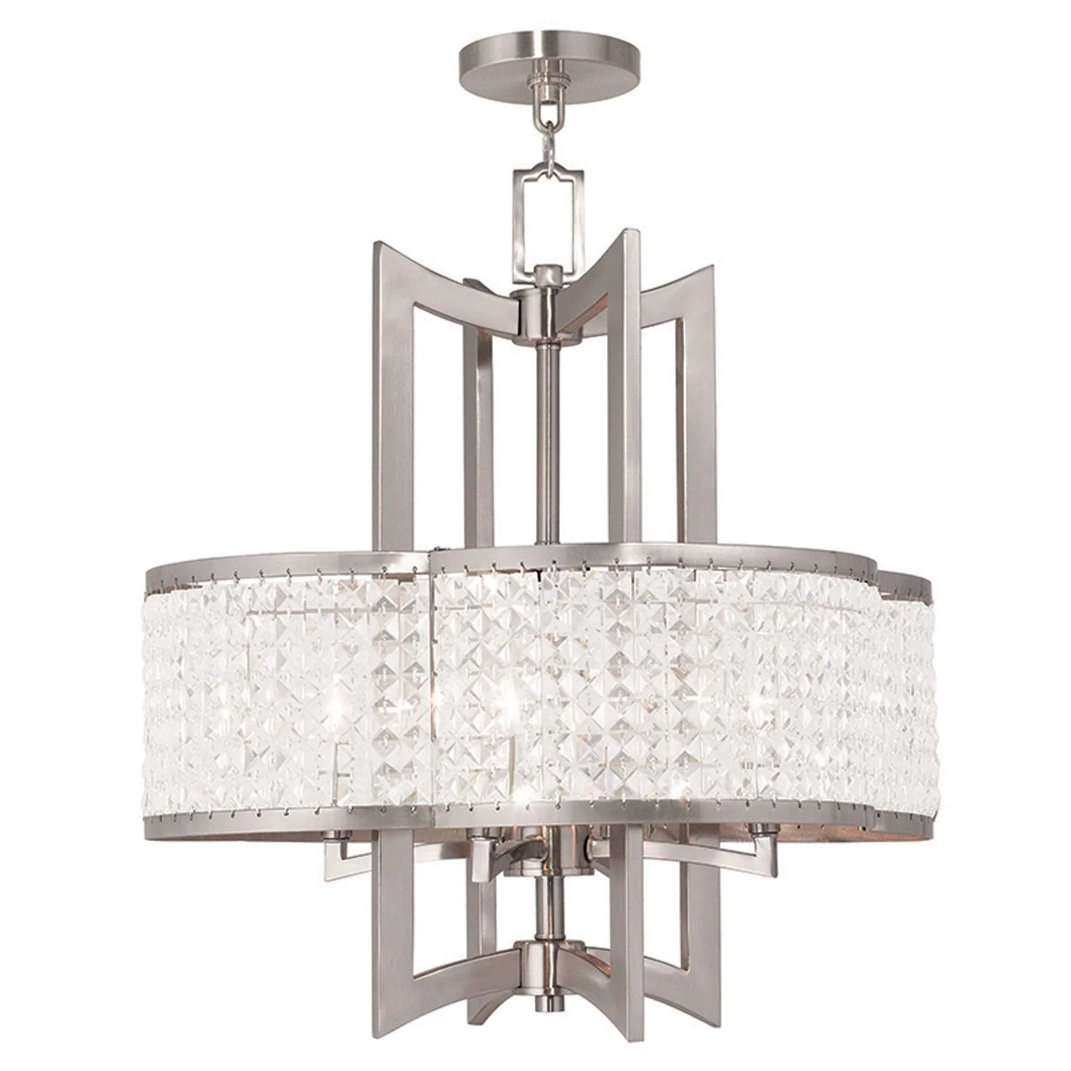Grammercy Brushed Nickel 22-Inch Four-Light Pendant - Image 1