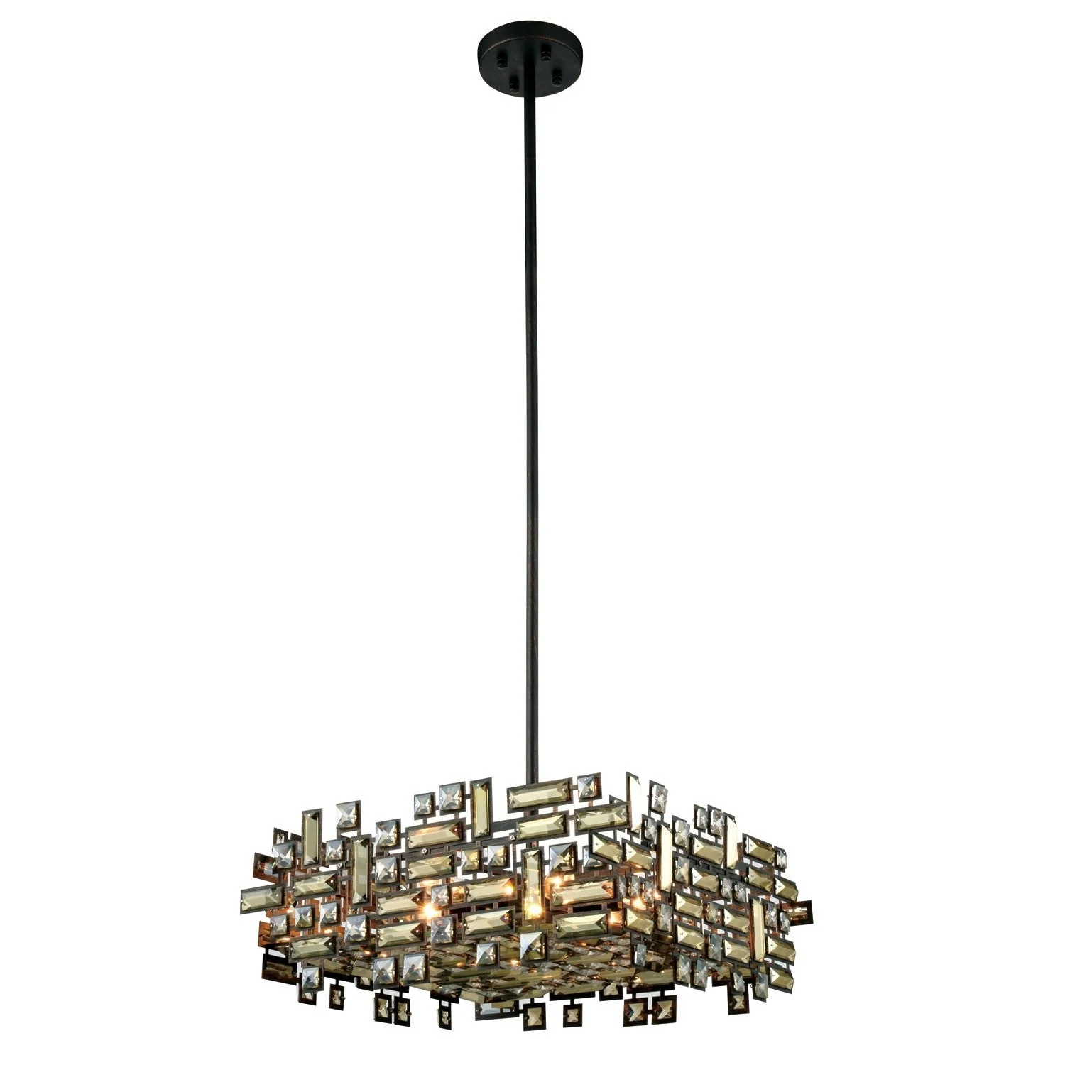 Picasso Dark Bronze 21-Inch Six-Light Pendant - Image 1