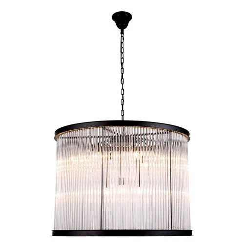 Royale Mocha Brown 35-Inch Nine-Light Pendant - Image 1