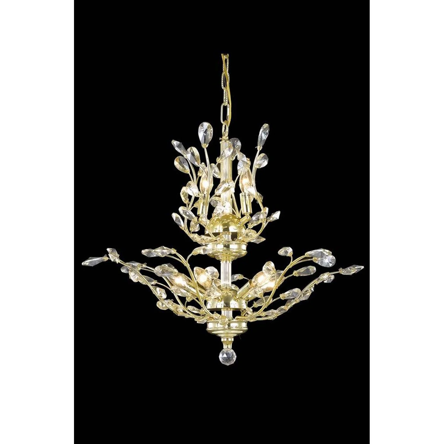 Eight-Light Chandelier with Golden Shadow Royal Cut Crystal - Image 1