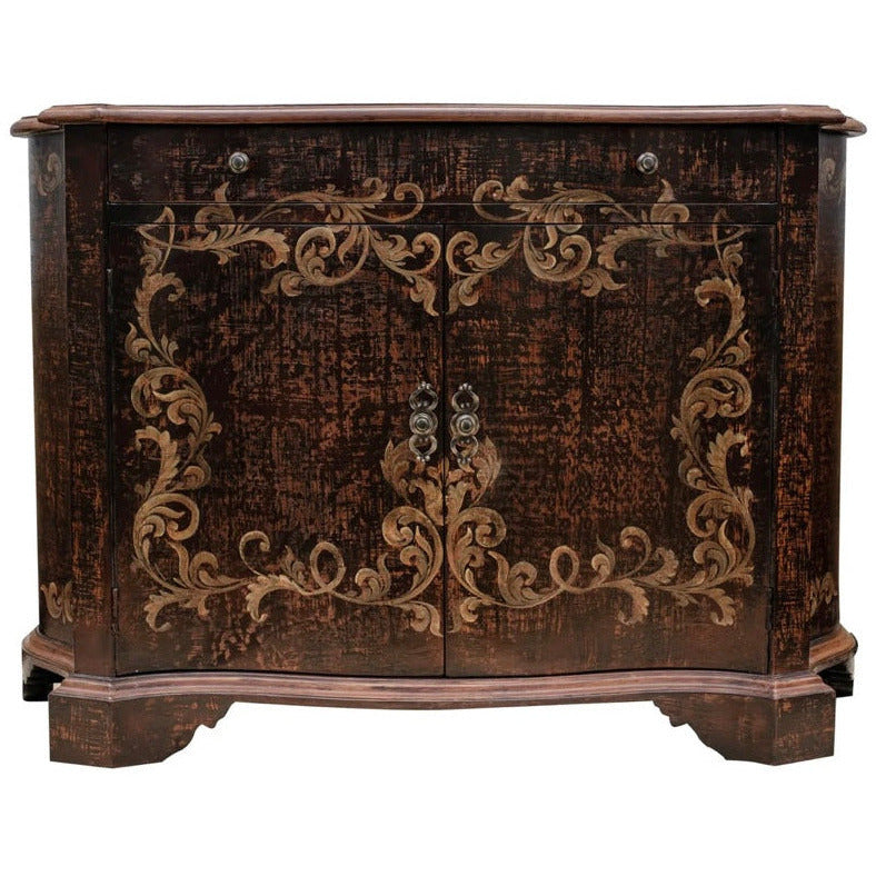 Casa Bonita Peruvian Hand-Painted Carved Wood Treviso Chest - Image 1