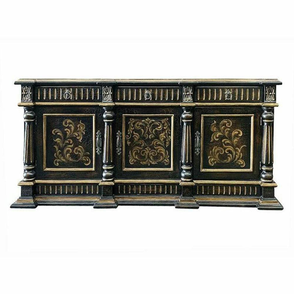Casa Bonita Peruvian Hand-Painted Carved Wood Santa Maria Buffet - Image 1