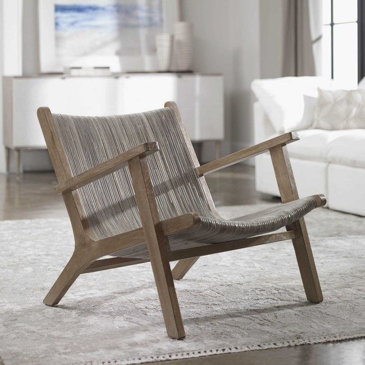 Uttermost Aegea Mango Wood Accent Chair - Image 1