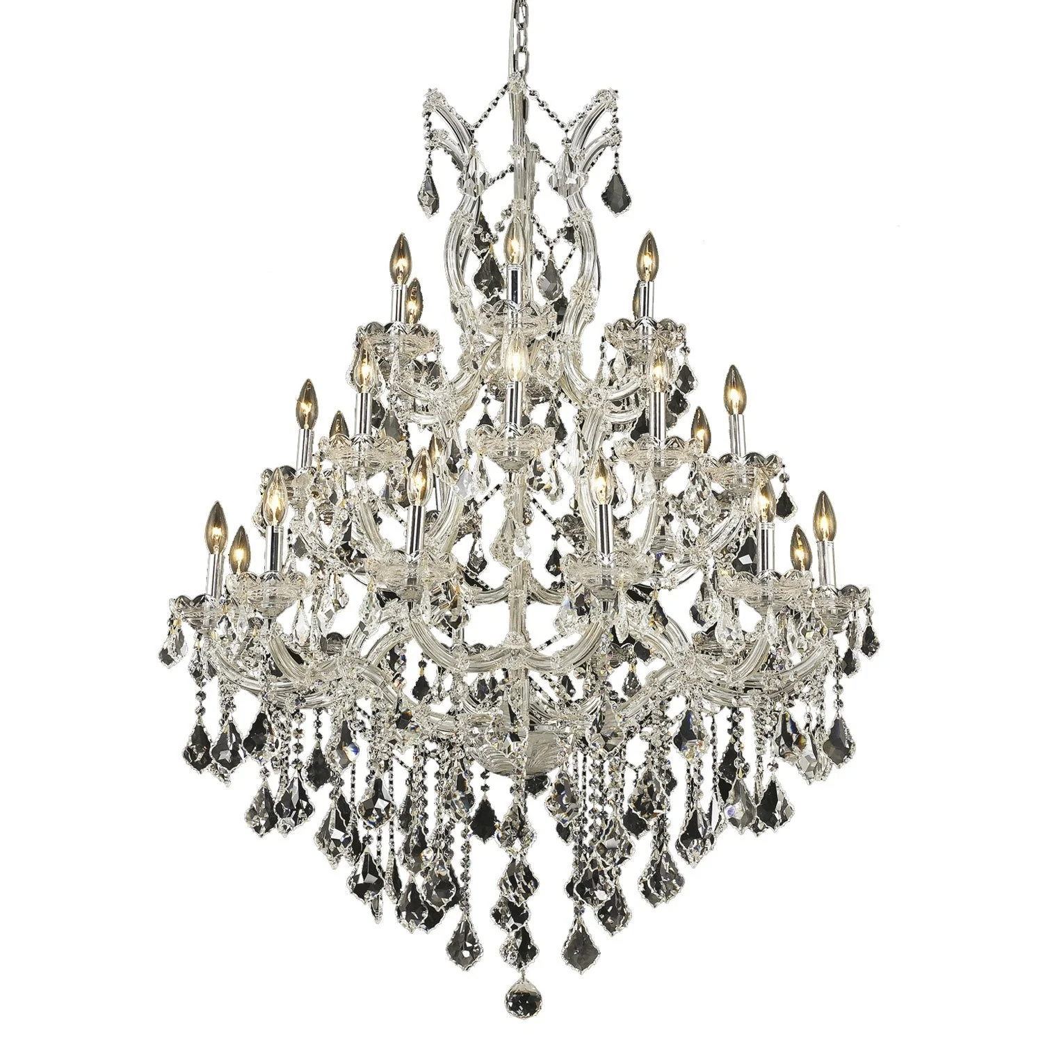 Maria Theresa Chrome Twenty-Eight Light Chandelier with Clear Royal Cut Crystals - Image 1