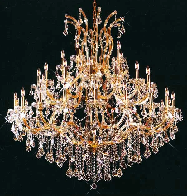 40+1 light gold plated Maria Theresa chandelier dressed with fantastic crystal - Image 1