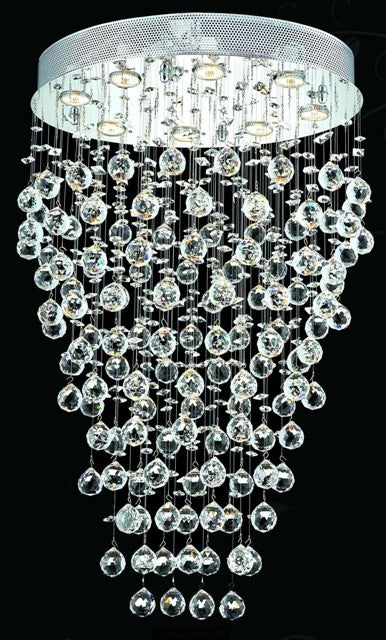 8 light Galactic Crystal Chandelier chrome plated - Image 1