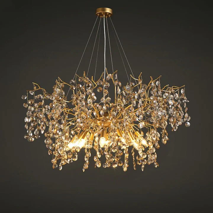 Luxury Crystal Chandelier Lighting, Large Kitchen Light Fixtures 39.4" D - Image 1