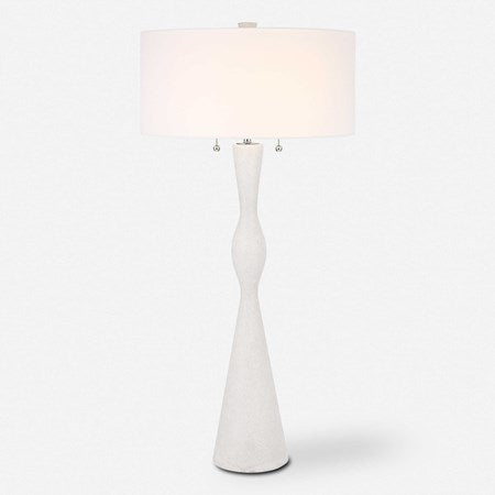 Uttermost Sharma Ivory Stone Table Lamp With White Linen Shade - Image 3