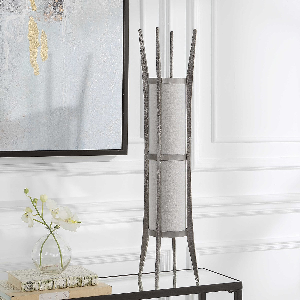 Uttermost Fortress Textured Cast Iron Accent Lamp - Image 3