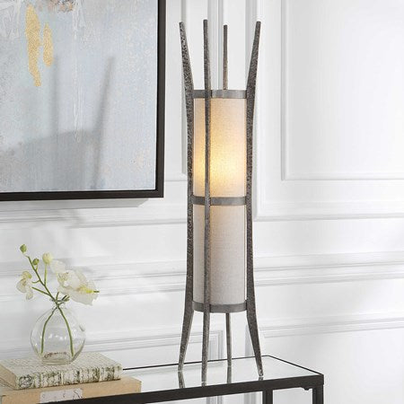 Uttermost Fortress Textured Cast Iron Accent Lamp - Image 1