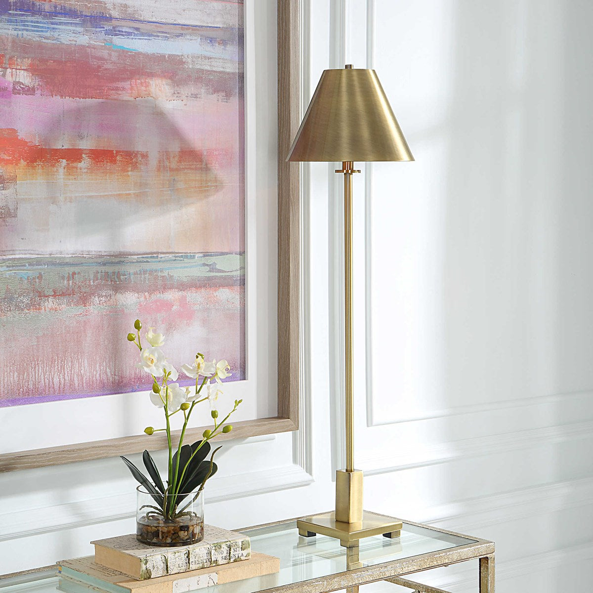 Uttermost Pilot Brushed Brass Buffet Lamp - Image 1