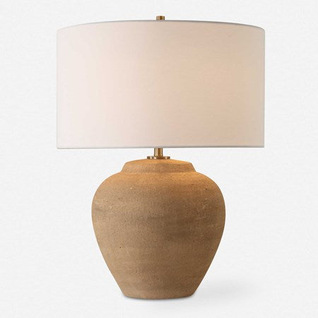 Uttermost Treviso Terracotta Table Lamp With White Linen Shade - Image 2