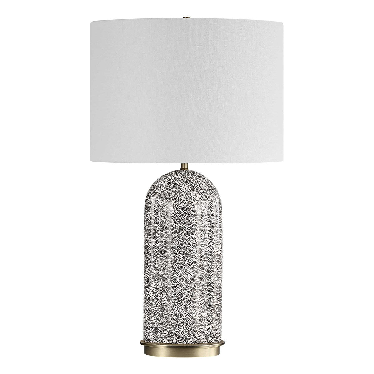 Uttermost Dapple Ceramic Table Lamp With White Linen Shade - Image 3