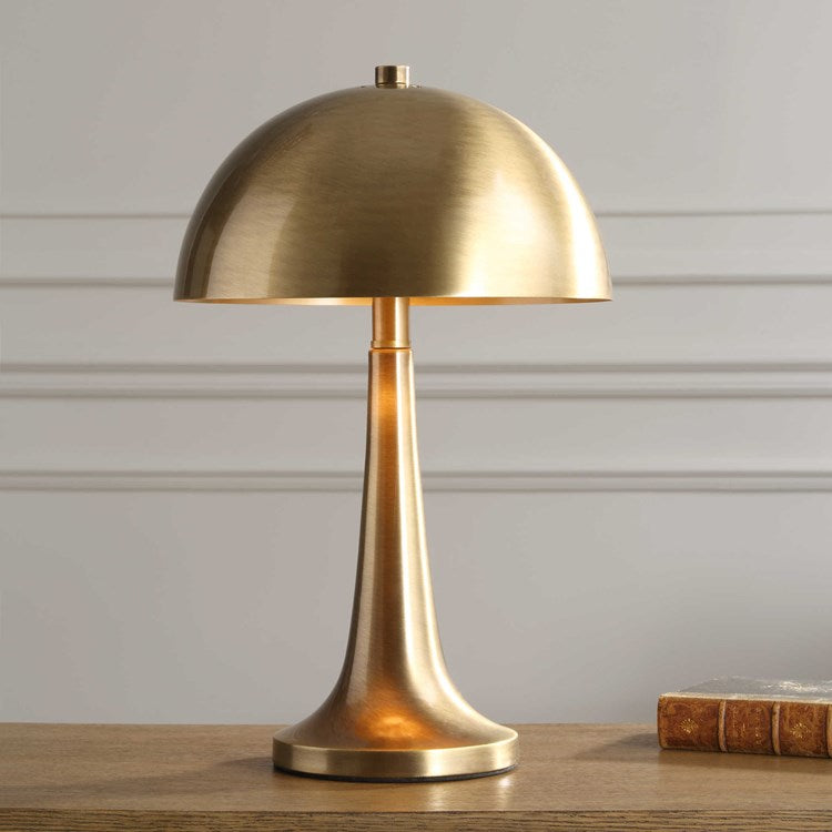 Uttermost Dame Antiqued Brass Iron Table Lamp - Image 1