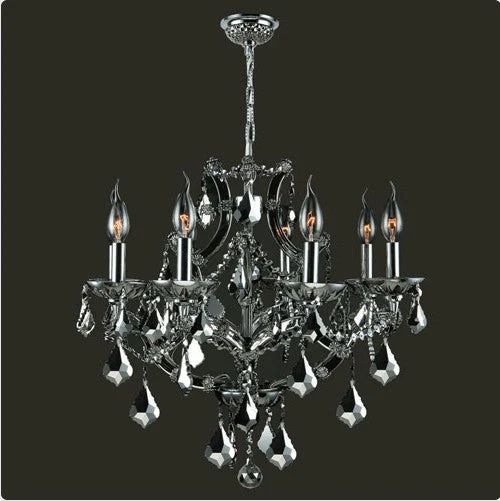 Eight-Light ChromeFinish with Chrome Crystal Chandelier - Image 1