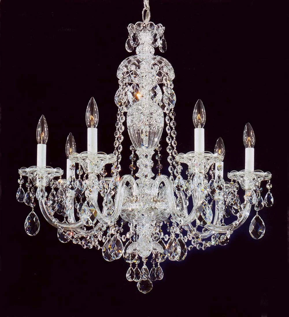 7 Lights Bohemian Crystal chandelier in polished chrome finish - Image 1