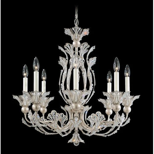 Rivendell New Silver Five-Light Crystal Swarovski Elements Chandelier, 21W x 19H x 21D - Image 1