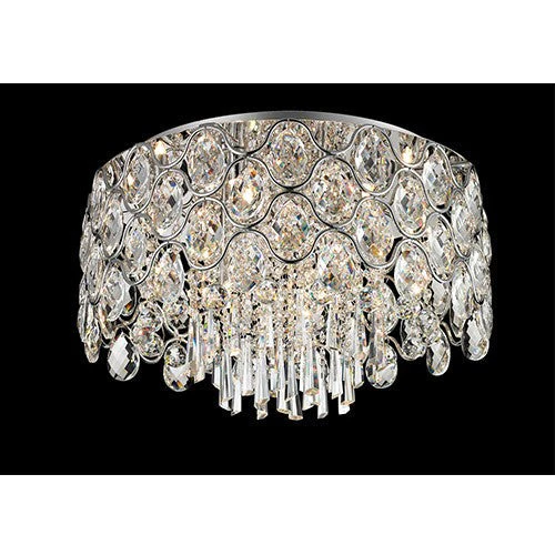 Lite Source Cashlin Chrome Nine-Light Flush Mount - Image 1