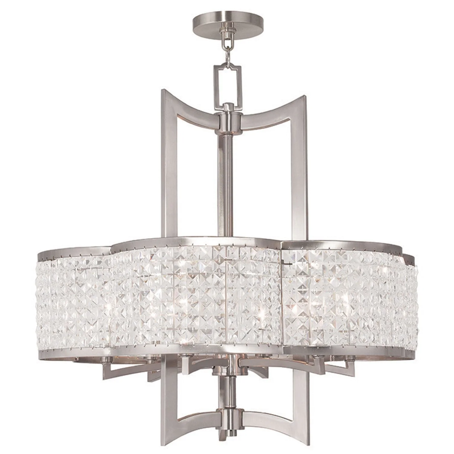 Grammercy Brushed Nickel 26-Inch Six-Light Pendant - Image 1