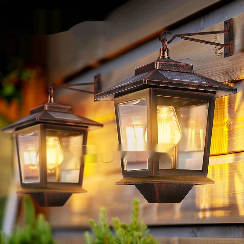 Retro Solar Wall Lamp – Waterproof Outdoor Courtyard Light - Image 3