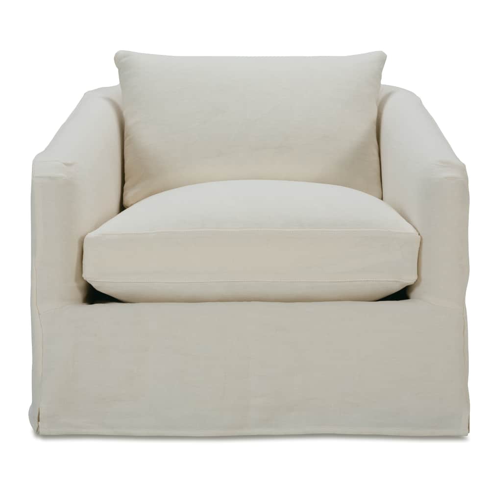 Rowe Furniture Florence Slipcovered Swivel Chair ~ Available To Custom Order In All Fabrics - Image 2