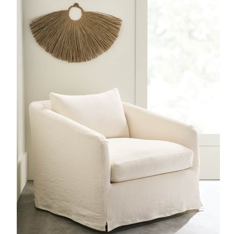 Rowe Furniture Florence Slipcovered Swivel Chair ~ Available To Custom Order In All Fabrics