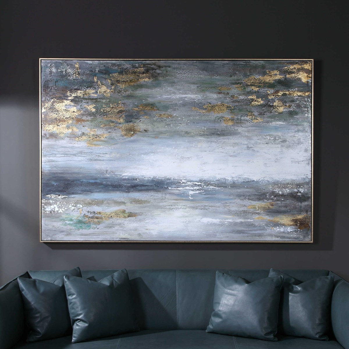 Uttermost Dawn To Dusk Abstract Landscape Hand Painted Canvas - Image 1
