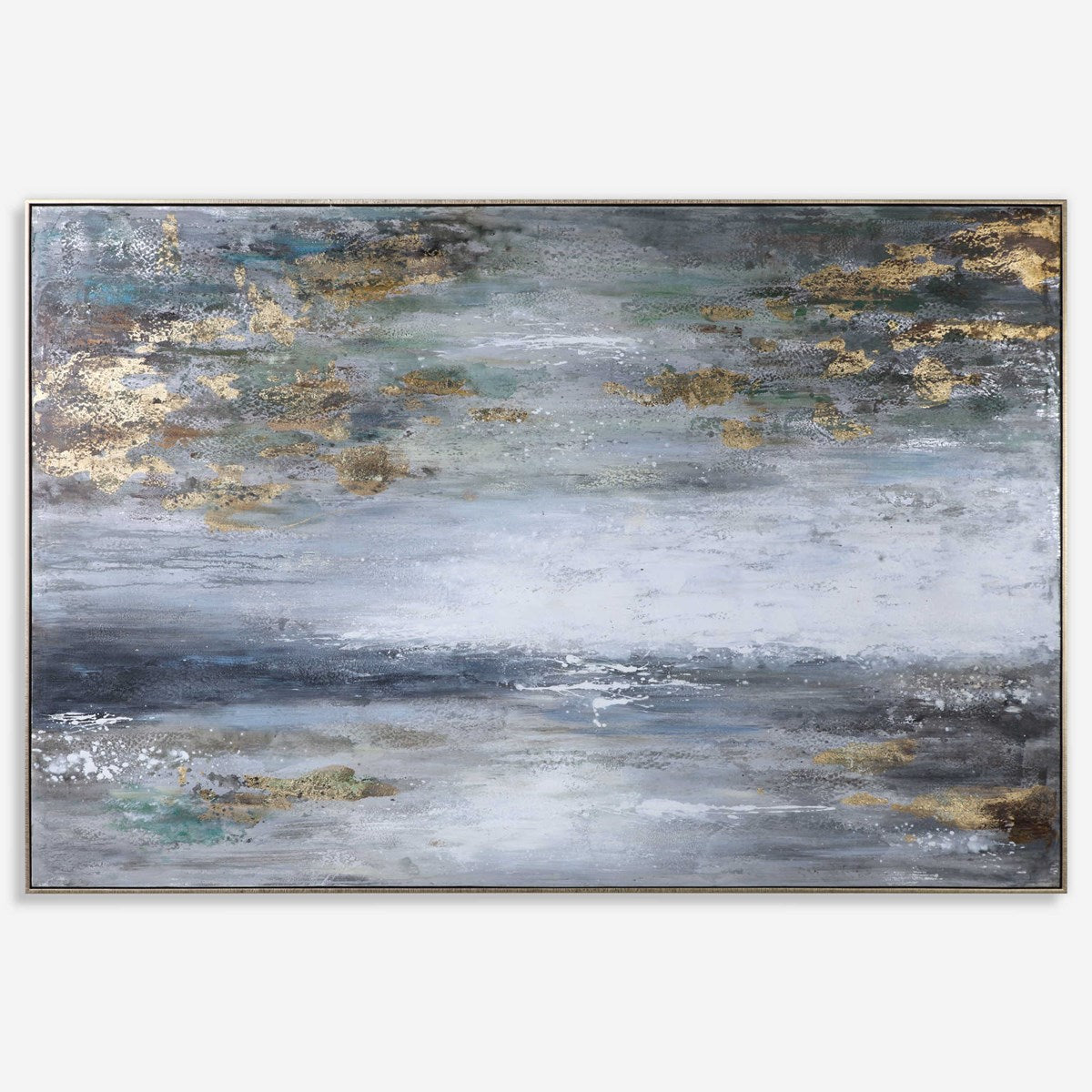 Uttermost Dawn To Dusk Abstract Landscape Hand Painted Canvas - Image 2