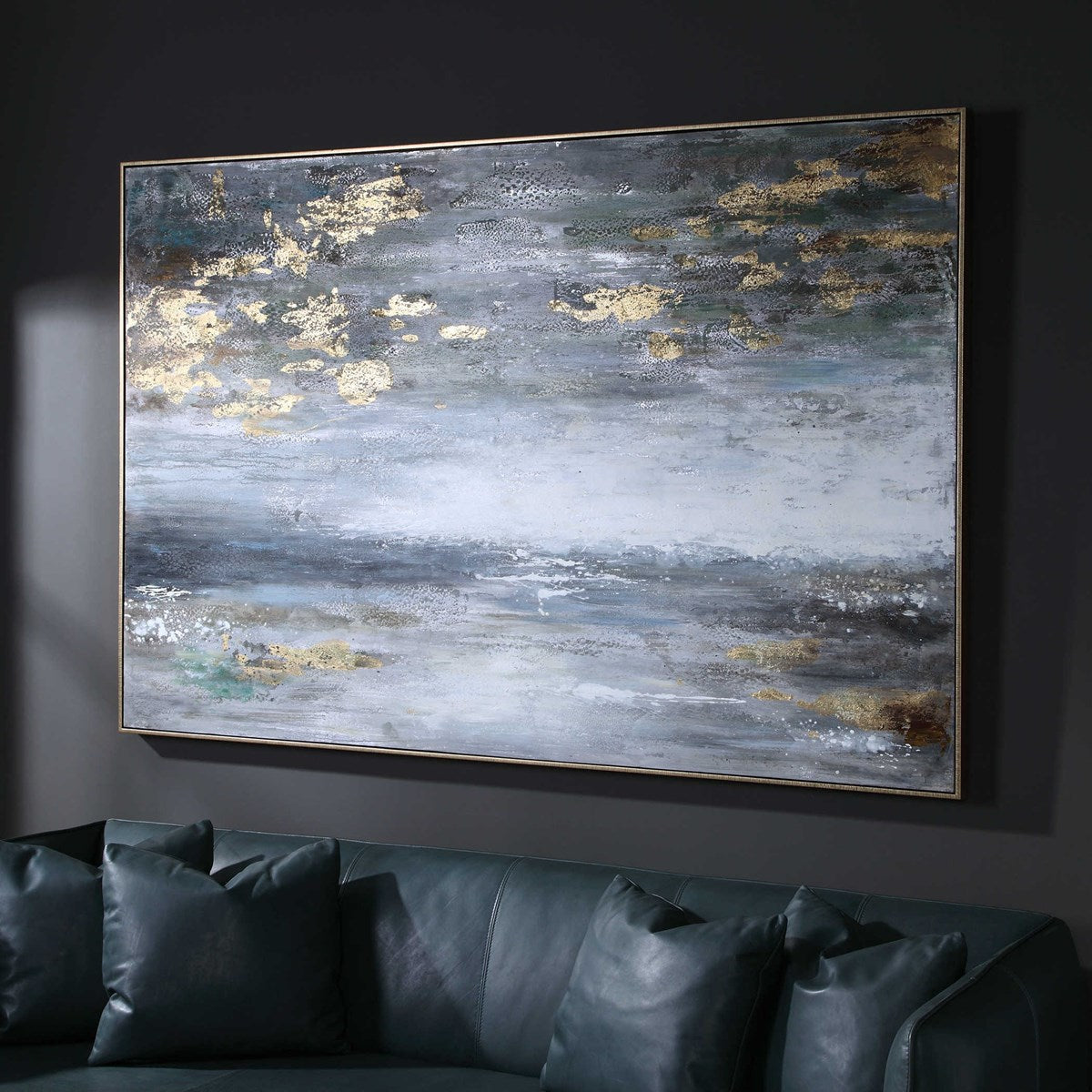 Uttermost Dawn To Dusk Abstract Landscape Hand Painted Canvas - Image 3