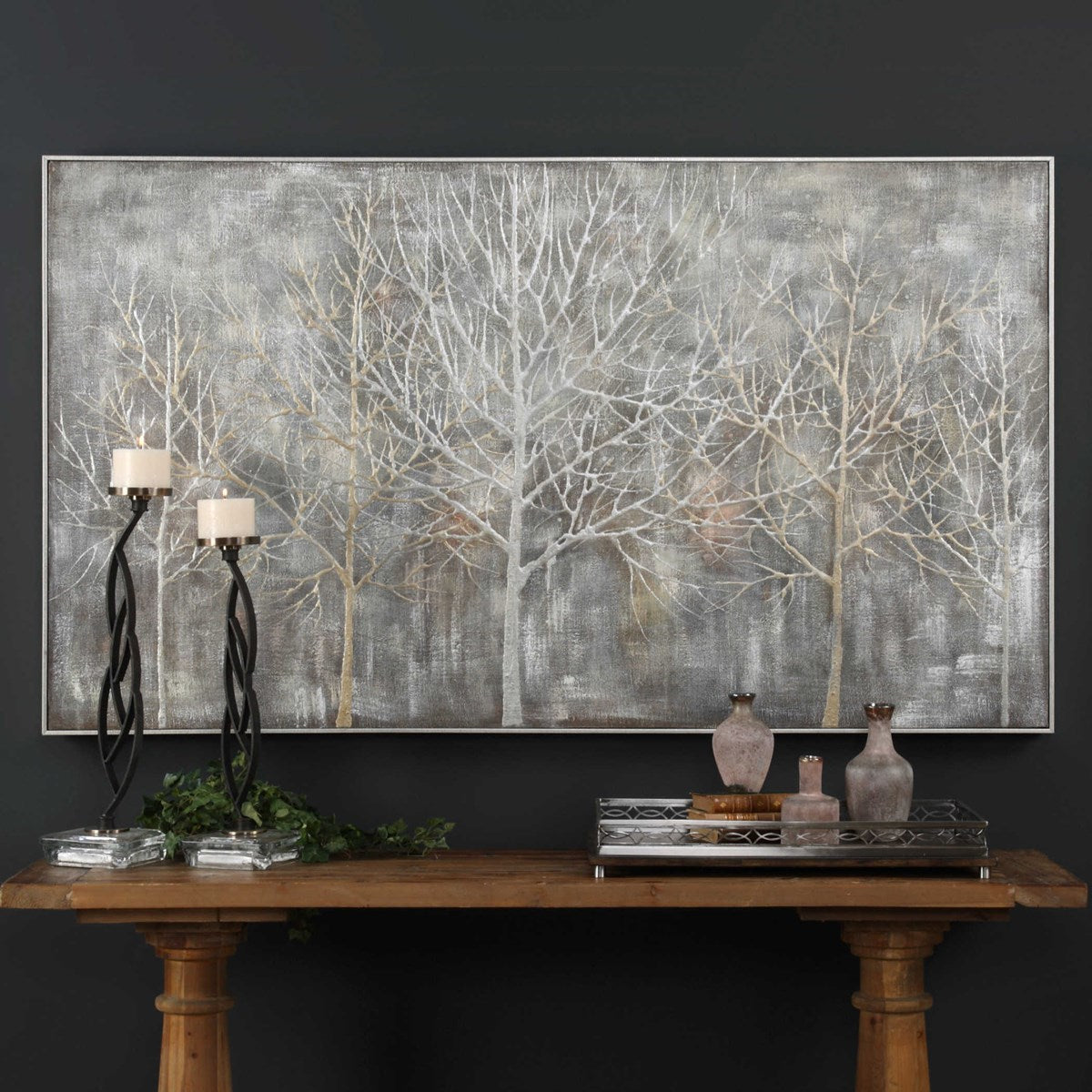 Uttermost Parkview Contemporary Hand Painted Canvas - Image 2