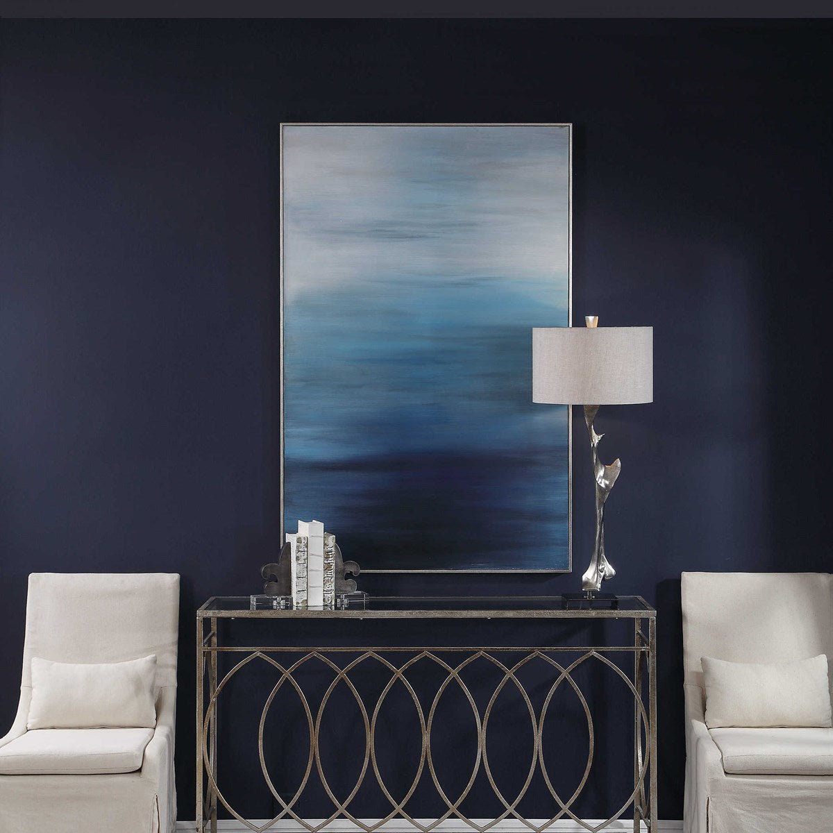 Uttermost Moonlit Sea Hand Painted Canvas - Image 2
