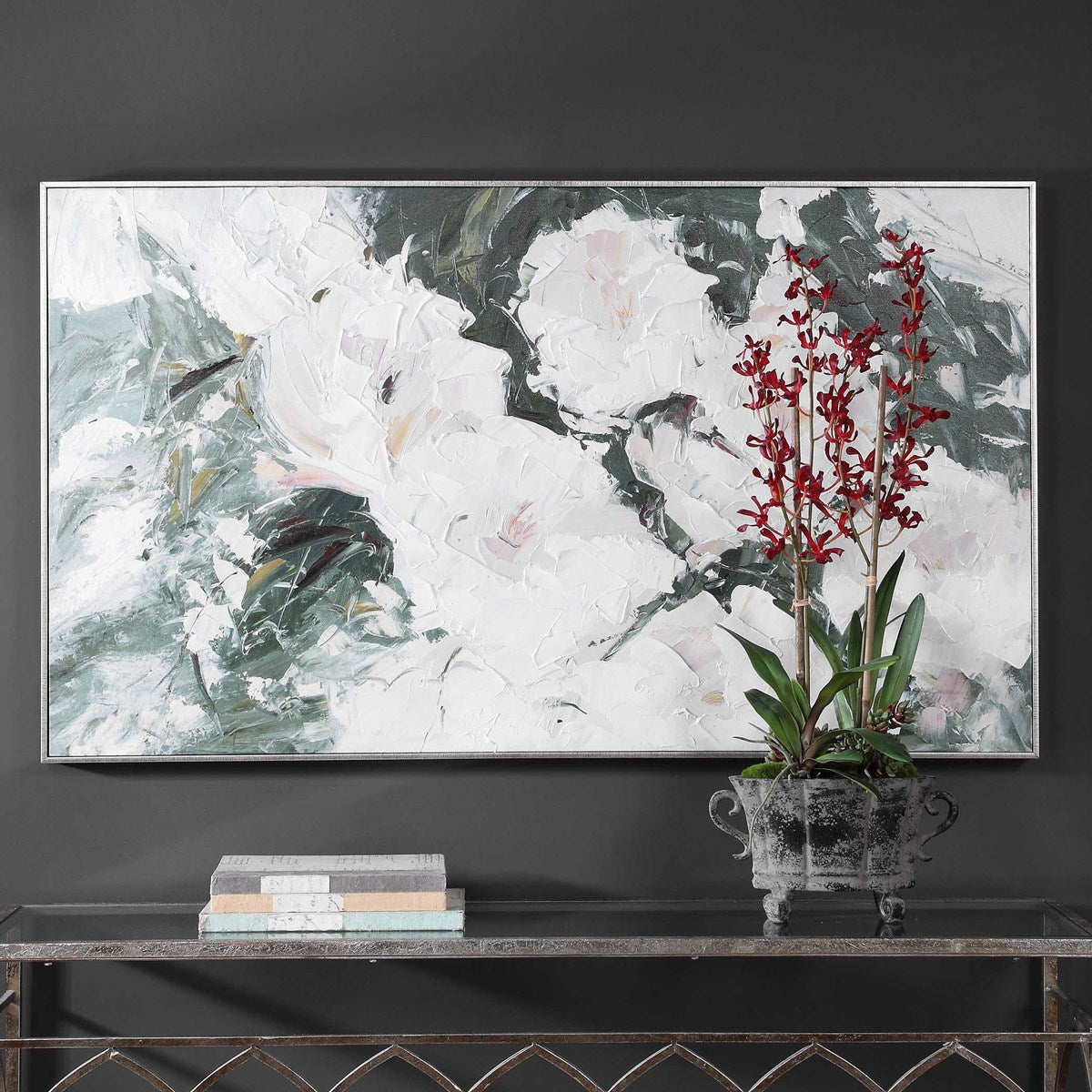 Uttermost Sweetbay Magnolias Floral Hand Painted Canvas - Image 2