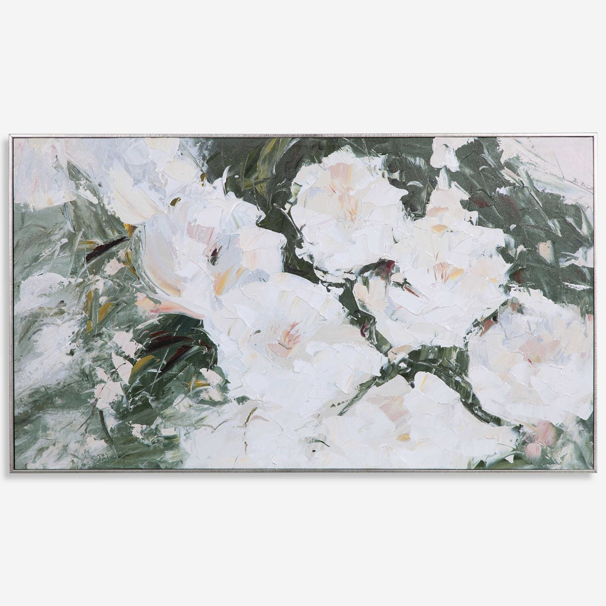 Uttermost Sweetbay Magnolias Floral Hand Painted Canvas - Image 1