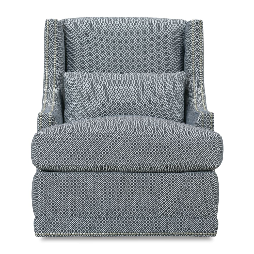 Rowe Furniture Lindsay Swivel Chair with Nail Head Trim ~ Available To Custom Order in All Fabrics - Image 2