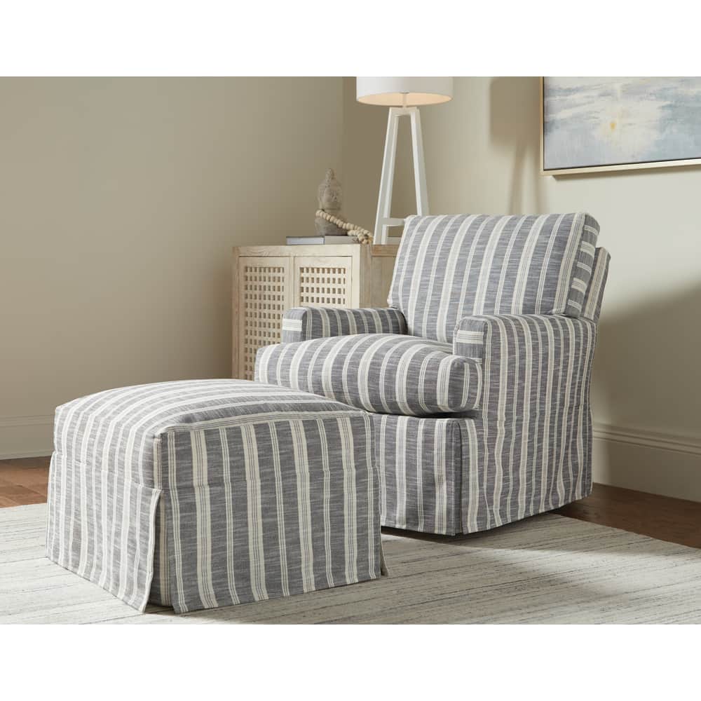 Rowe Furniture Sadie Slipcovered Swivel Glider Chair ~ Available in 2 Sizes and To Custom Order in All Fabrics - Image 2