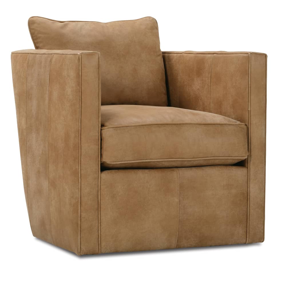 Rowe Furniture Rothko Leather Swivel Chair ~ Available To Custom Order in All Leathers - Image 3