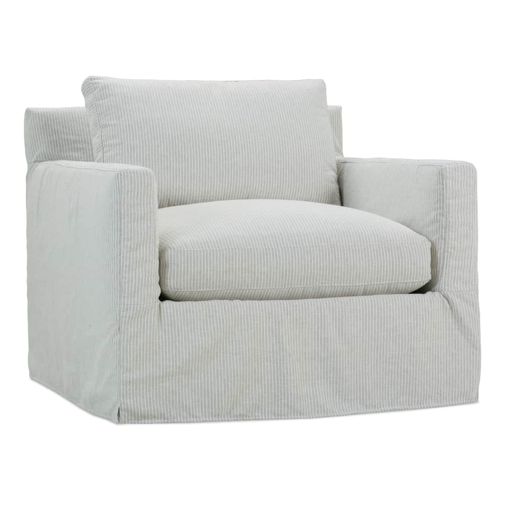 Rowe Furniture Slipcovered Sylvie Swivel Chair ~ Available To Custom Order In All Fabrics - Image 3